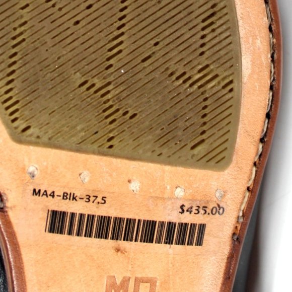 MOMA Hand-made Shoes ML4 Oxfords Laceless Black Leather Pointed Derby Loafer 7 - Picture 12 of 15
